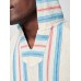 Biarritz French Terry Hoodie - Pacific Break Stripe