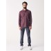 Cloud™ Long-Sleeve Striped Polo - Merlot Flint Stripe