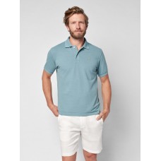 Short-Sleeve Pique Polo - Teal