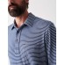 Cloud™ Long-Sleeve Striped Polo - Navy Cream Stripe