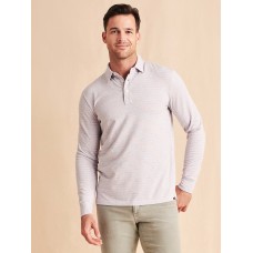 Movement™ Long-Sleeve Polo - Horizon Line Stripe