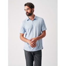 Cloud™ Short-Sleeve Polo - Light Blue Heather