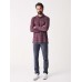 Cloud™ Long-Sleeve Striped Polo - Merlot Flint Stripe