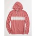 Surf Stripe Slub Hoodie - Summer Red