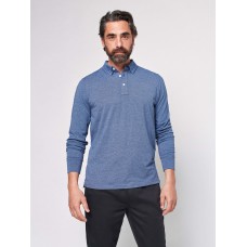 Movement™ Long-Sleeve Polo (Tall) - Sea Navy Melange