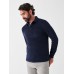 Towel Terry Long-Sleeve Polo - Fall Navy