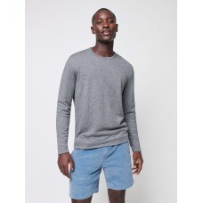 Cloud™ Reversible Crew - Medium Grey Heather Navy White Stripe