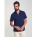 Short-Sleeve Indigo Polo - Dark Indigo Wash