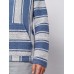 Cascade Hoodie - Cream With Blue Stripe